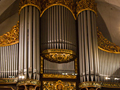 The 2002 Woehl organ at the Parish Church in Linz containing many older pipes that were present in the instrument that Bruckner played while he was organist here.