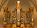 The 2001 Kogler organ in the gallery of the parish church in Haag, Austria.