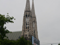 The recently cleaned and restored towers of the Votive church in Vienna.
