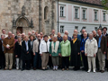 Our tour group posses for a photo in the courtyard of Stift Heiligenkreuz.