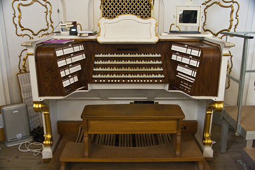 1774 Franz  Khrismann; 1873 Mauracher; 1951 Zika; 1996 Kogler organ at Kloster Sankt Florian, St. Florian, Austria