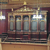 [1975 Rieger-Kloss organ at Dvorak Hall in the Rudolfinum, Prague, Czech Republic]