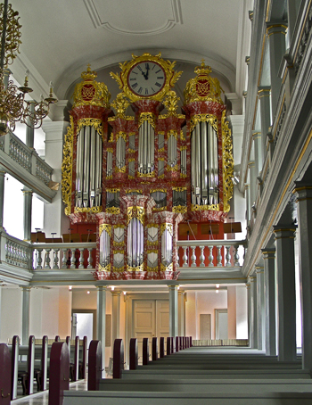1724 Kastens; 1995 Lund organ at Garnisons Kirke, Copenhagen, Denmark