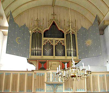 1457 Harmannus organ at Reformierte Kirche [Reformed Church], Rysum, Germany