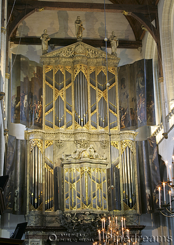 1673 van Hagerbeer Hoofdorgel organ at the Nieuwe Kerk, Amsterdam, The Netherlands