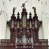[1702 Schnitger organ at AaKerk, Groningen, The Netherlands]
