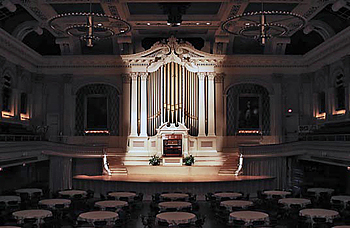1864 Hook organ at Mechanics Hall, Worcester, Massachusetts