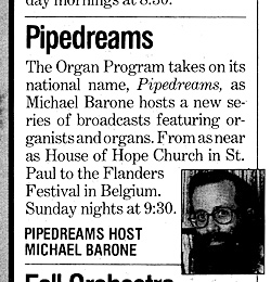 Pipedreams Announcement from the October 1983 issue of Minnesota Monthly