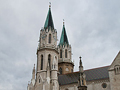 The imposing Klosterneuburg Church, representing power and wealth.