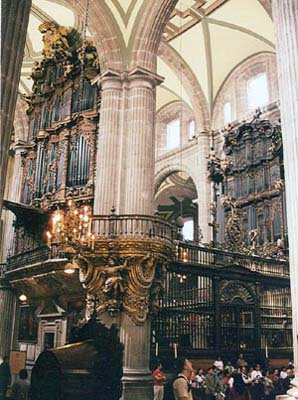 The organs at the Mexico City Cathedral