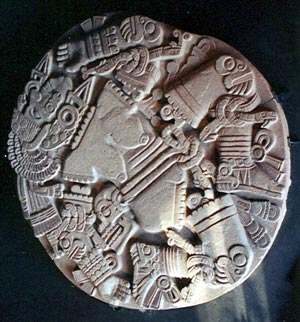 Intricate Aztec carving at Templo Mayor