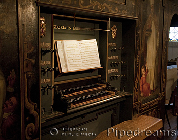 1634 Putz; 1708 Egedacher organ at Stiftskirche [Collegiate Church], Schlagl, Austria