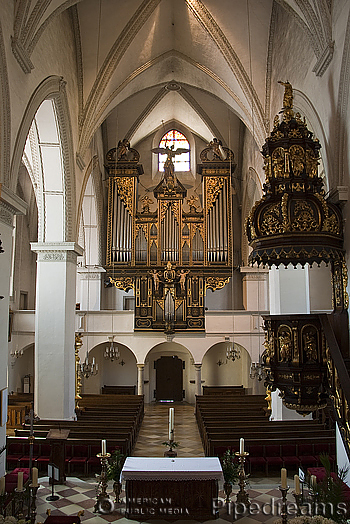 1634 Putz; 1708 Egedacher organ at Stiftskirche [Collegiate Church], Schlagl, Austria