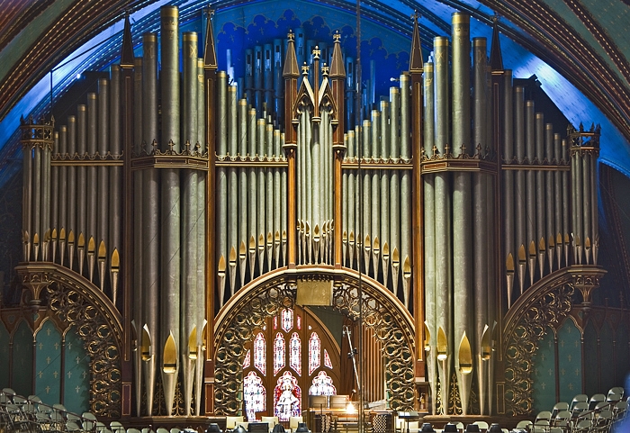 1890; 1991 Casavant Freres organ, Opus 26, 1034, at Basilique de Notre-Dame, Montreal, Quebec, Canada