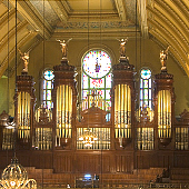 [1915; 1996 Casavant Freres organ, Opus 615, at the Eglise Saint-Jean-Baptiste, Montreal, Quebec, Canada]