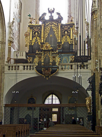 1673 Mundt organ at Kostel Matky Bozi pred Tynem [Church of Our Lady before Tyn], Prague, Czech Republic