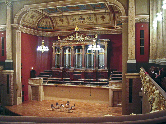 1975 Rieger-Kloss organ at Dvorak Hall in the Rudolfinum, Prague, Czech Republic