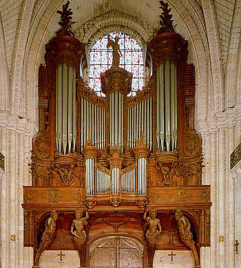 1874 Cavaille-Coll; 1959 Beuchet-Debrier organ at the Cathedrale St. Maurice, Angers, France