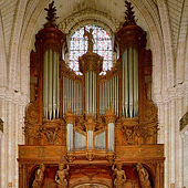 [1874 Cavaille-Coll; 1959 Beuchet-Debrier organ at the Cathedrale Saint Maurice, Angers, France]