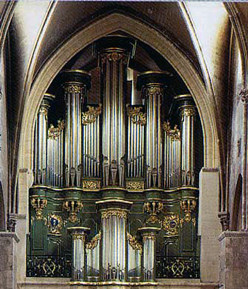 1754 Dom Bedos; 1985 Quoirin organ at Eglise Sainte-Croix [Holy Cross], Bordeaux, France