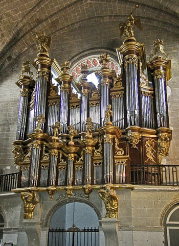 1741 Moucherel; 1754 Lepine organ at the Eglise de la Nativite de la Sainte-Vierge, Cintegabelle, France