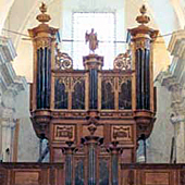 [1714 Boizard organ at Saint Michel Abby, Saint Michel en Thiérache, France]