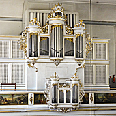 [1718 Silbermann; 1952 Muhleisen organ at Eglise protestante Sainte-Aurelie, Strasbourg, France]