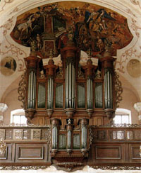 [1732 Andreas Silbermann organ at St. Maurice Abbey, Ebersmünster, German]