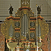 [1713 von Holy organ at Marienkirche, Marienhafe, Germany]