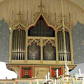 [1457 Harmannus organ at Reformierte Kirche [Reformed Church], Rysum, Germany]