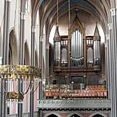 [1982 Oberlinger organ at Marktkirche [Market Church], Wiesbaden, Germany]