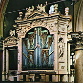 [15th century da Prato organ at the Basilica di San Petronio [Basilica of Saint Petronio], Bologna, Italy]