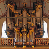 [1988 Metzler organ at the Church of Saint Nicolas, Bremgarten, Switzerland]