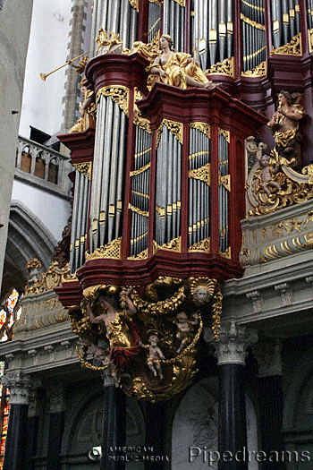 1738 Muller organ at Sint Bavokerk [Saint Bavo Church], Haarlem, The Netherlands