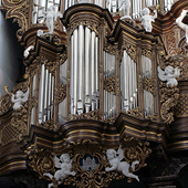 [Rugwerk from the 1743 Hinsz organ at the Bovenkerk in Kampen, The Netherlands]