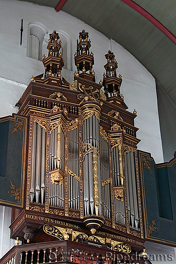 1565 de Swart; 1637 van Hagerbeer organ at Hooglandse Kerk, Leiden, The Netherlands
