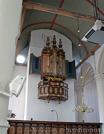 1565 de Swart; 1637 van Hagerbeer organ at Hooglandse Kerk, Leiden, The Netherlands