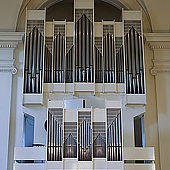 [1966 van Vulpen organ at Hoflaankerk, Rotterdam-Kralingen, The Netherlands]