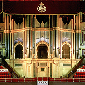 [1871 Henry Willis, 1924; 1933 Harrison & Harrison, 2004 Mander organ at Royal Albert Hall in London, England, UK]