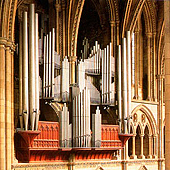 [1887 Henry Willis organ at the Cathedral of the Blessed Virgin Mary, Truro, England, UK]