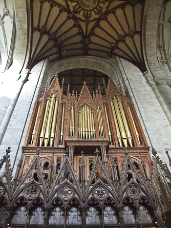 1854 Willis; 1988 Harrison organ at Cathedral, Winchester, England, UK