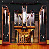 [1987 Brombaugh organ in Tye Recital Hall, Iowa State University, Ames, IA]