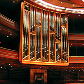 [The Fred J. Cooper Memorial Organ in Verizon Hall at the Kimmel Center for the Performing Arts, Philadelphia, Pennsylvania. Built by the Dobson Organ Company]