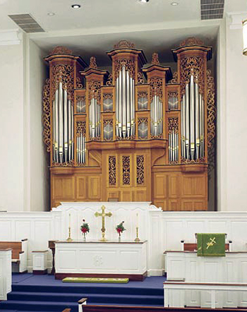 1978 Noack organ, Opus 87, at Ardmore United Methodist Church, Winston Salem, North Carolina