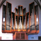 [1961 Karl Schuke at Dreikönigskirche, Frankfurt, Germany]