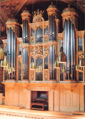 [1988 Kleuker–Steinmeyer organ at the Tonhalle in Zürich, Switzerland]