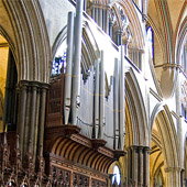 [1876 Henry Willis organ at the Cathedral, Salisbury, England, UK]