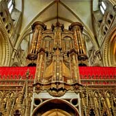 [1898 Henry Willis; 1971 Hill, Norman & Beard organ at the Cathedral, Gloucester, England, UK]