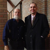 [Audio archivist (Barone) and founder (Lorenz Maycher) at the 2014 East Texas Pipe Organ Festival]